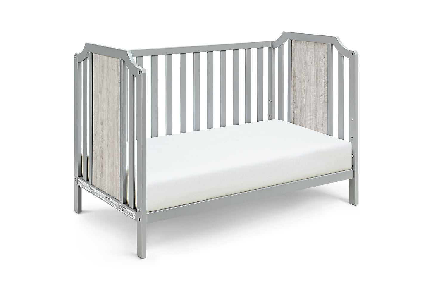 Brees Island 3-in-1 Convertible Crib Gray/Graystone