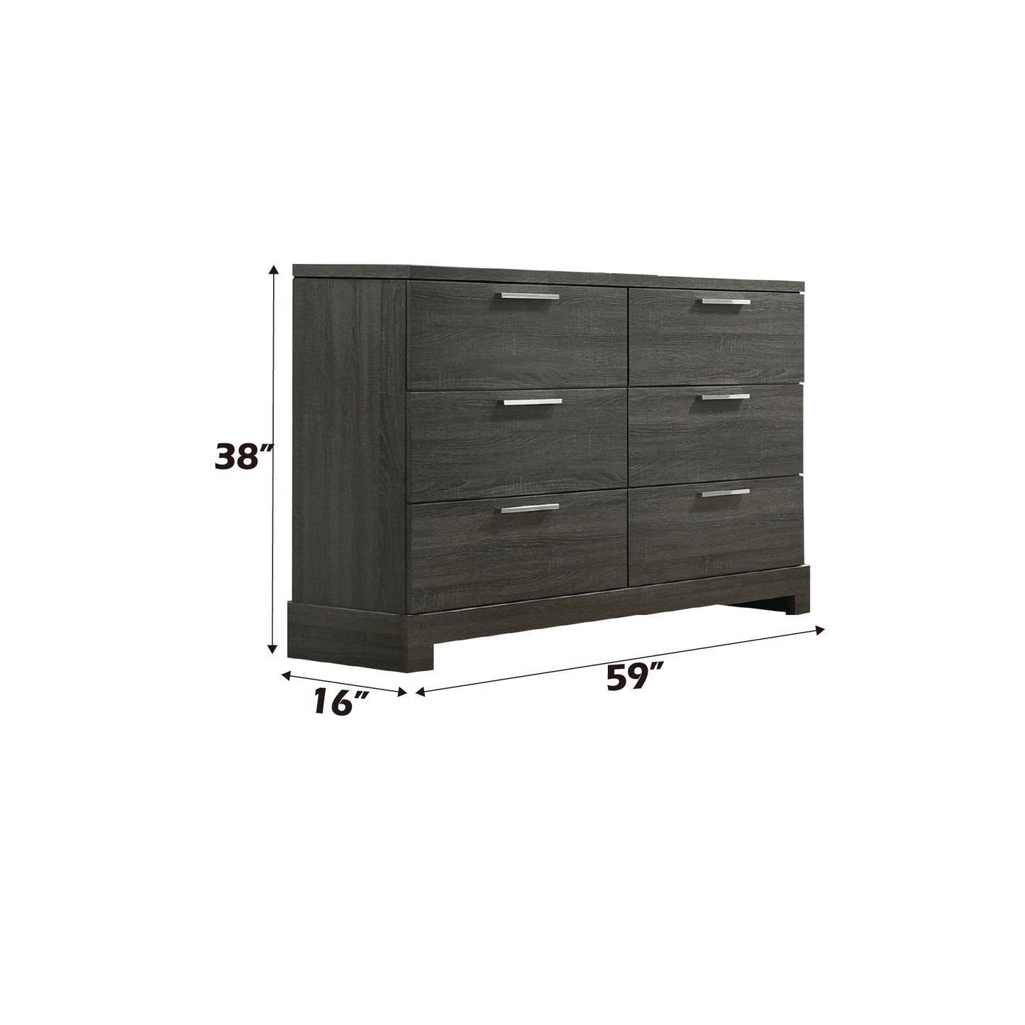 Lantha Gray Oak Finish Dresser