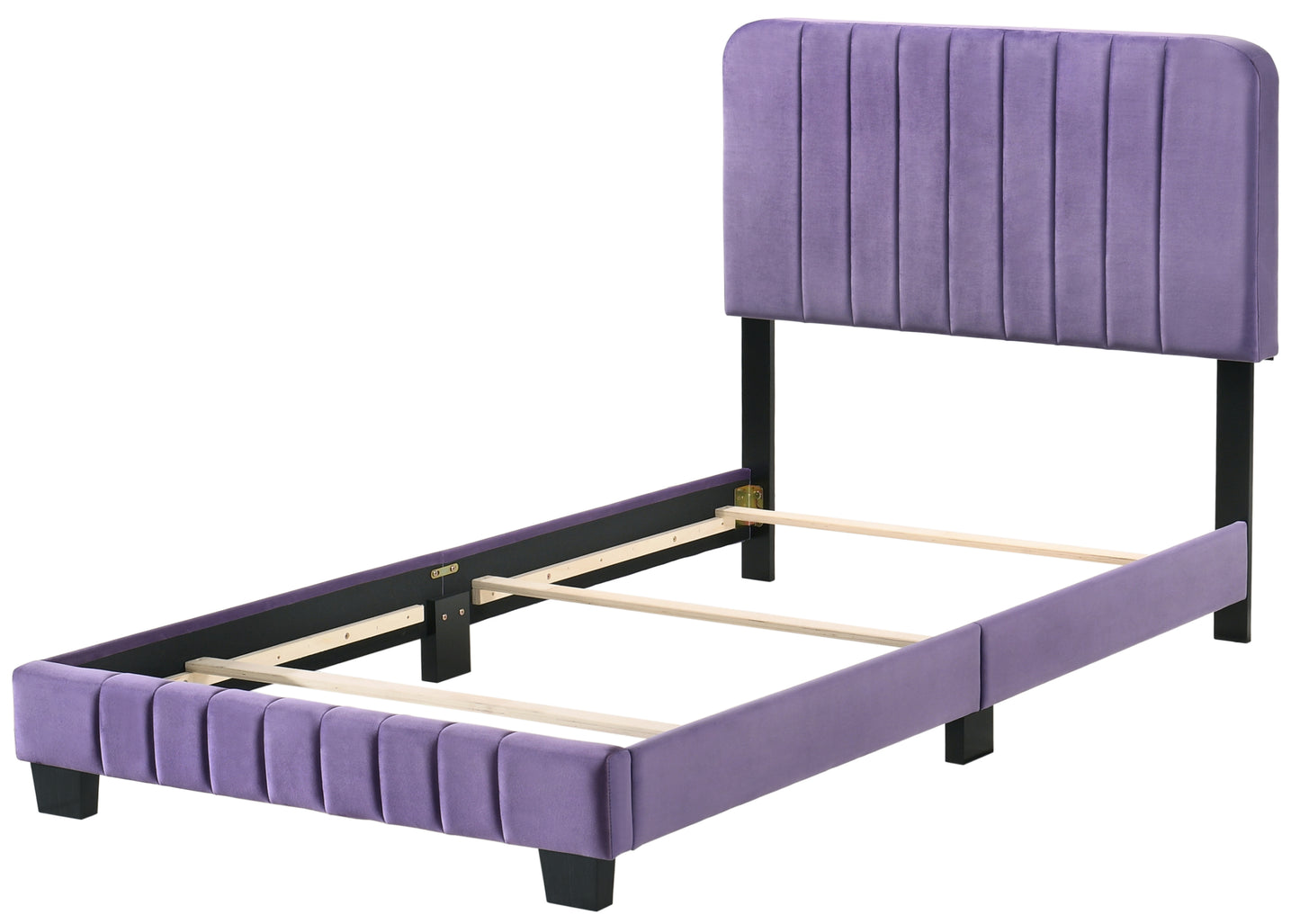 Contemporary Twin Bed In Vibrant Purple