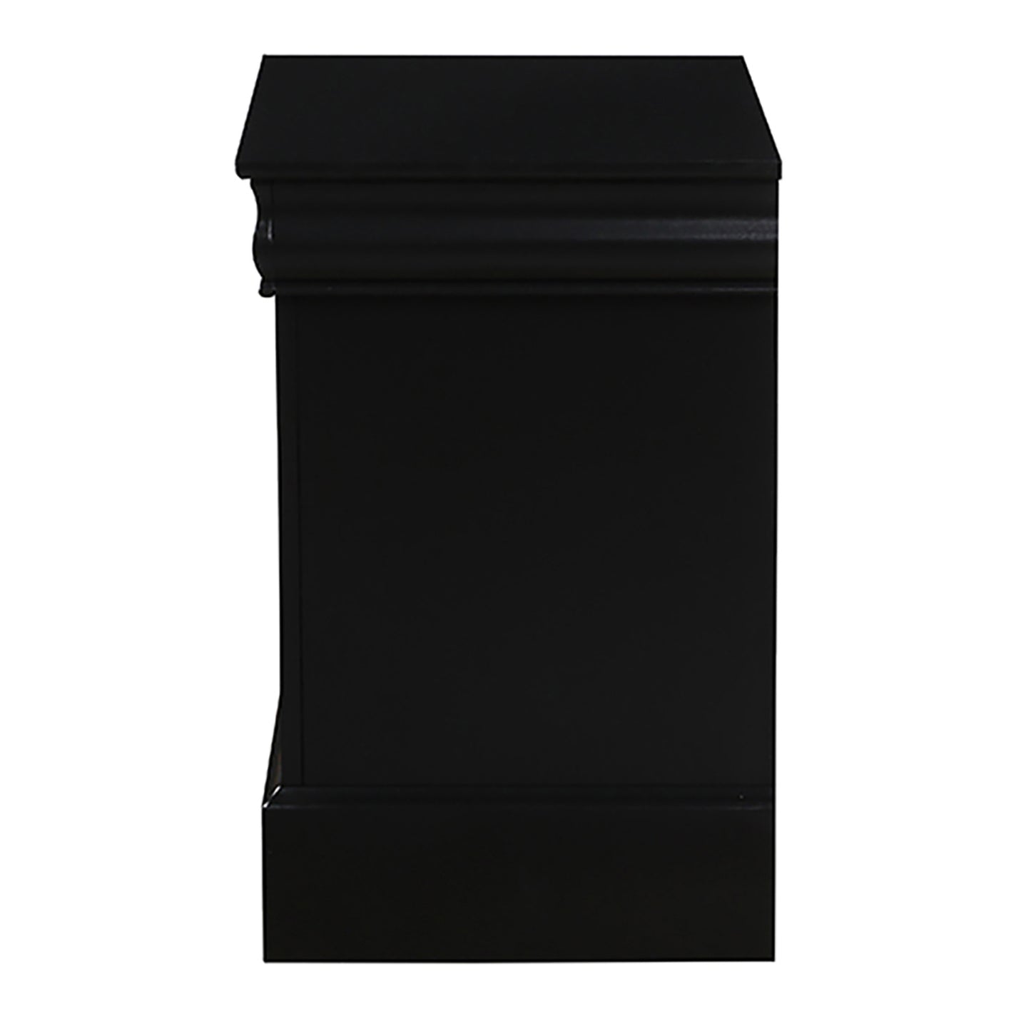Black 2-Drawer Nightstand