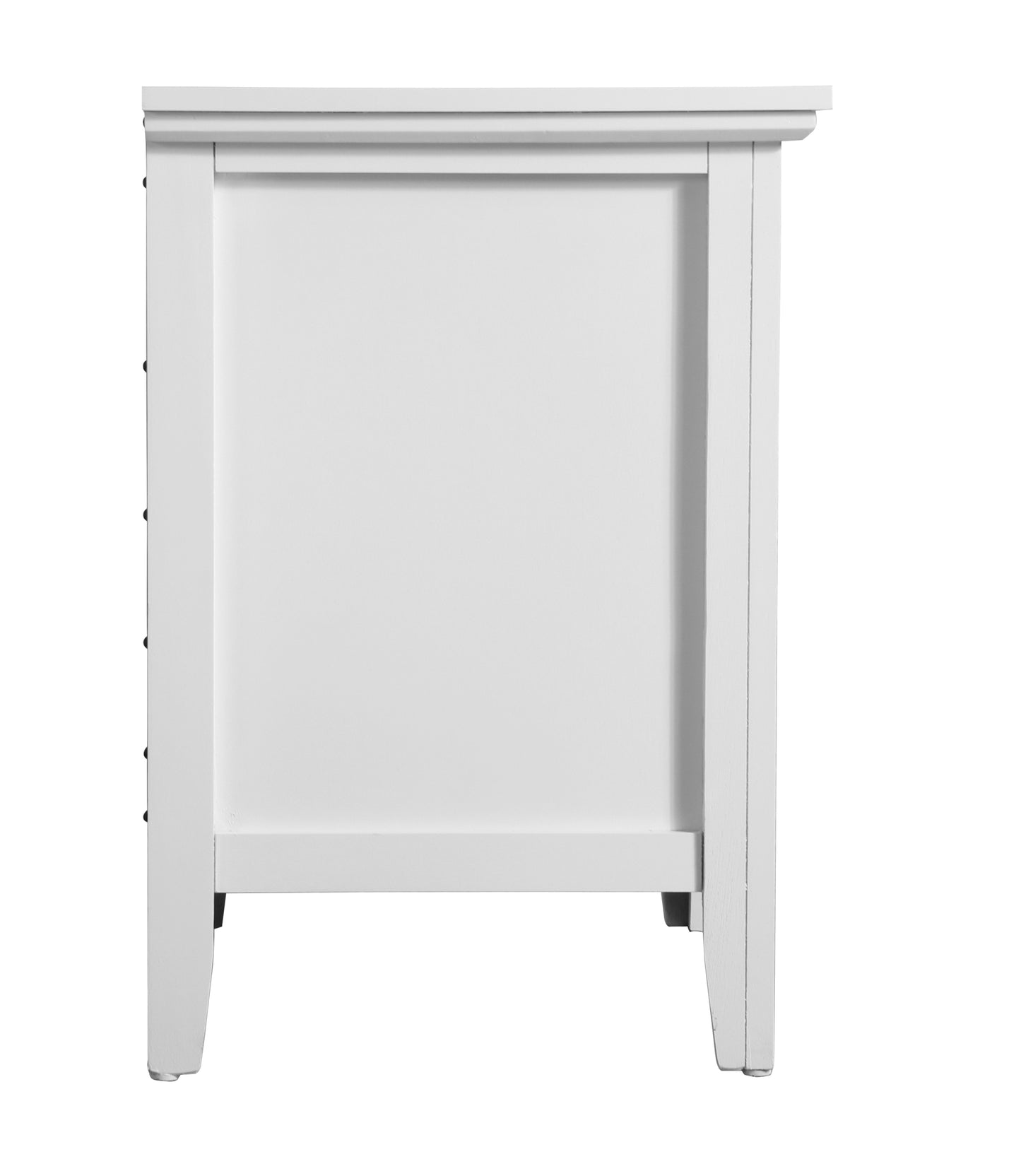 Elegant White Casual Nightstand