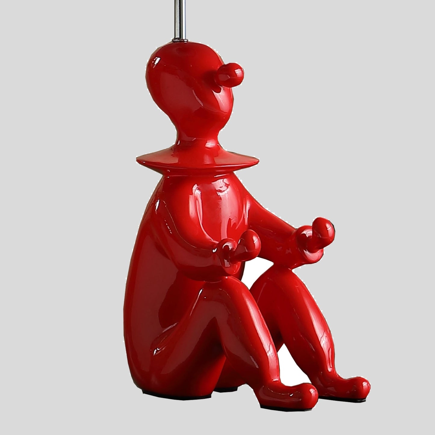 21.25" Red Modern Clown Phone Holder Resin Table Lamp