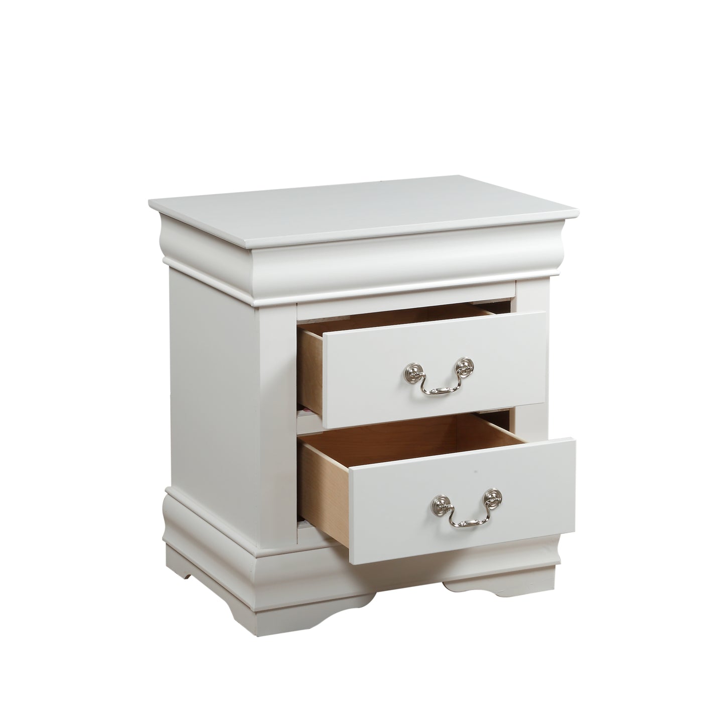 Louis Philippe White Finish Nightstand
