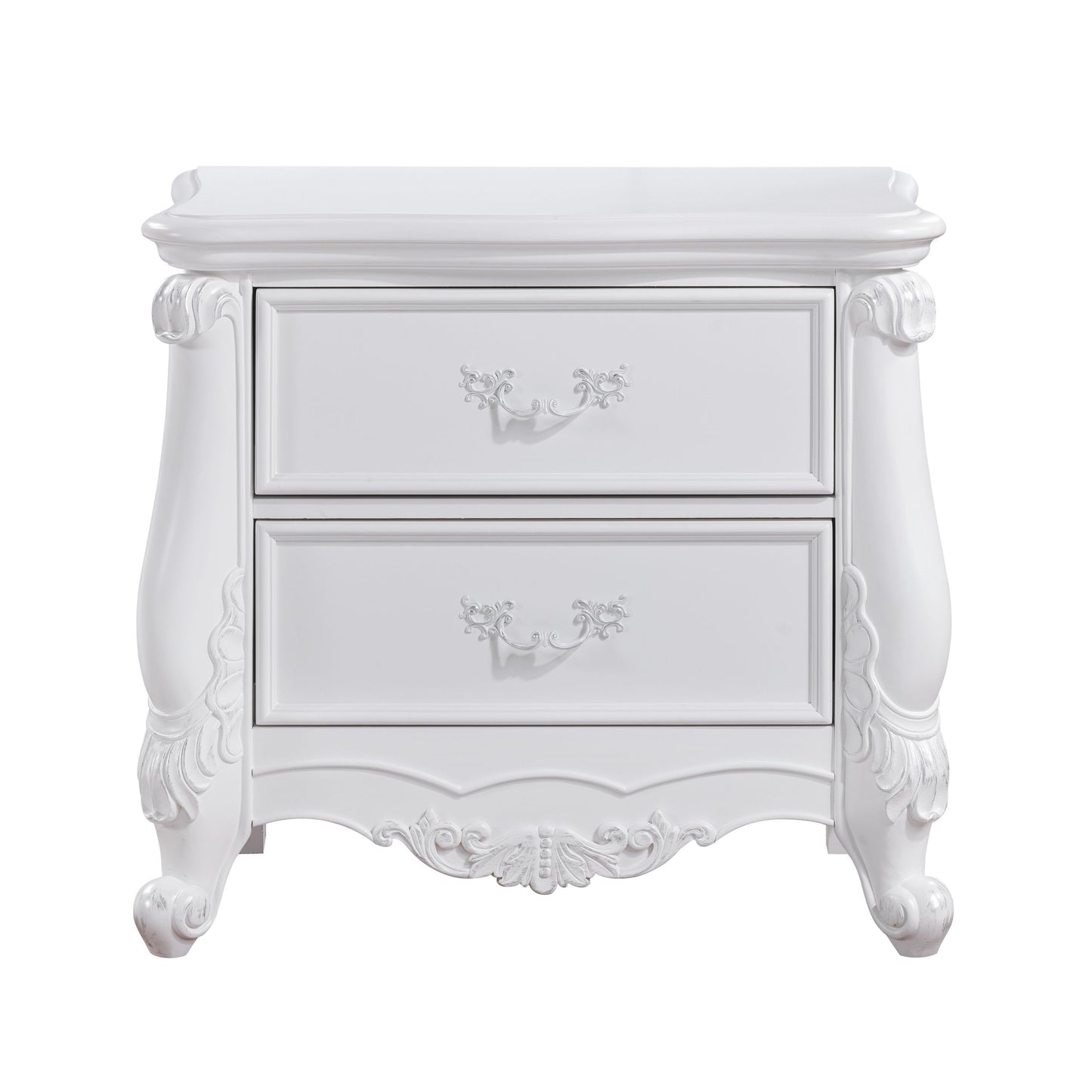 Latisha White Finish Nightstand