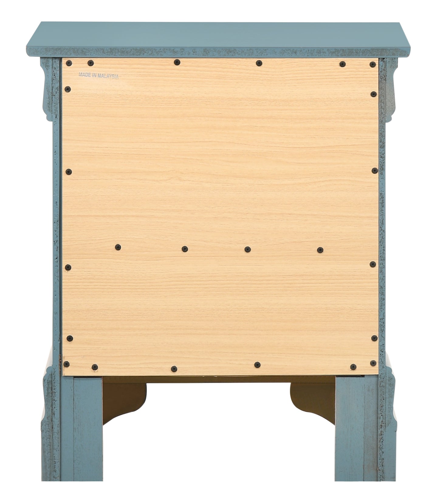 Compact Teal Traditional Nightstand