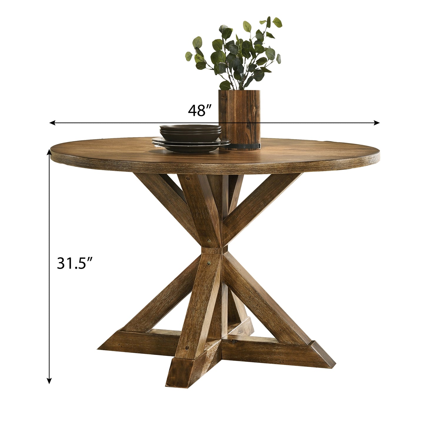 Windvale Cross-Buck Base Dining Table