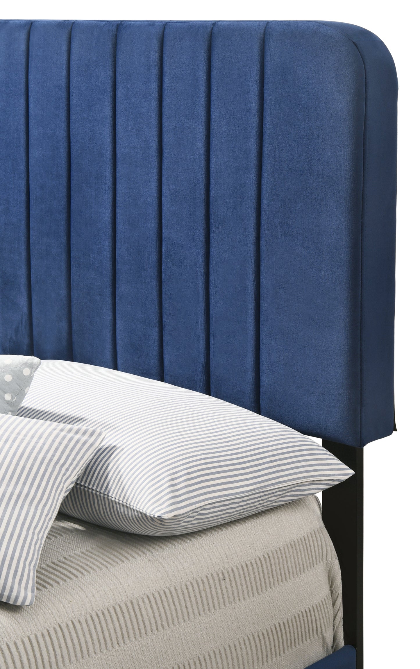 Contemporary Navy Blue Twin Bed