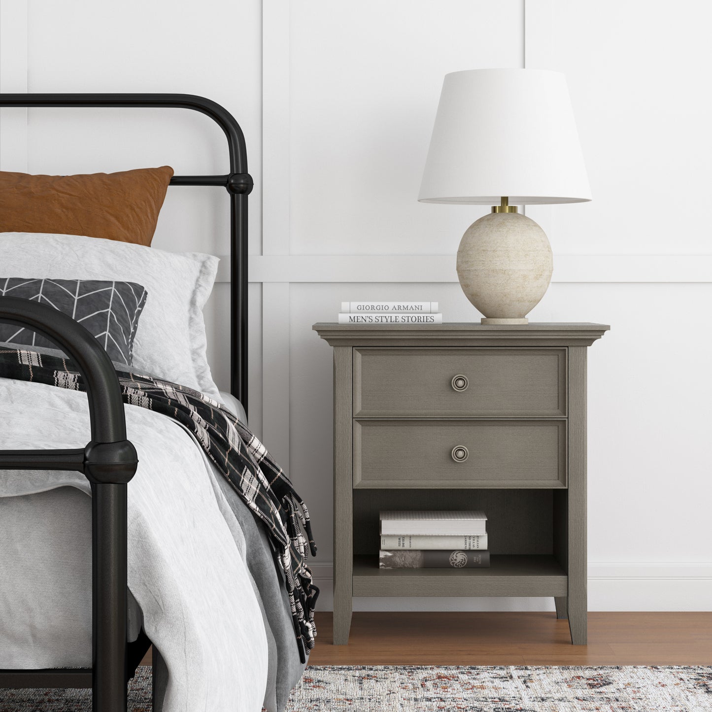 Amherst - Bedside Table - Farmhouse Grey