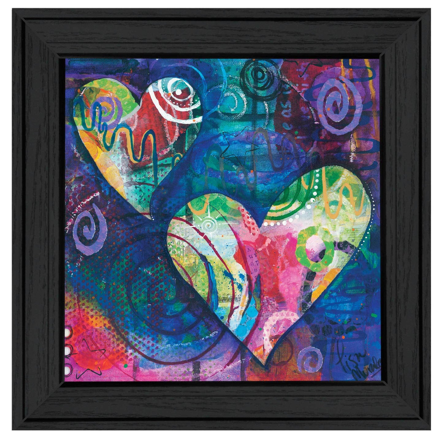 'Hearts' by Lisa Morales, Ready to Hang Framed Print, Black Frame