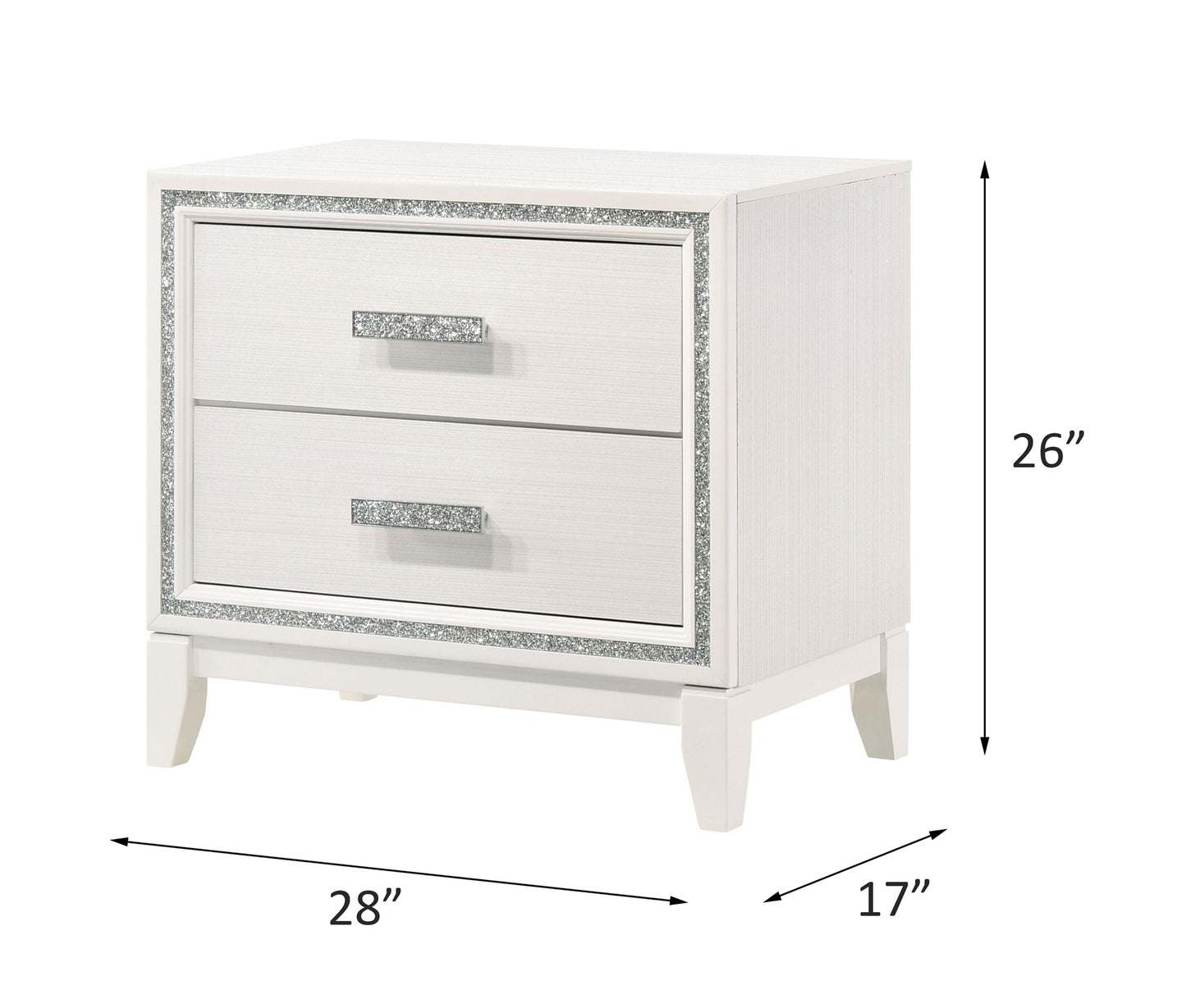 Haiden White Finish Nightstand