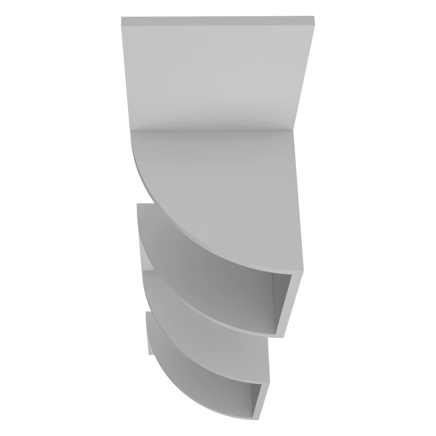 Rosebud Corner Floating Shelf: Modern Full-Wall 4-Shelf Unit