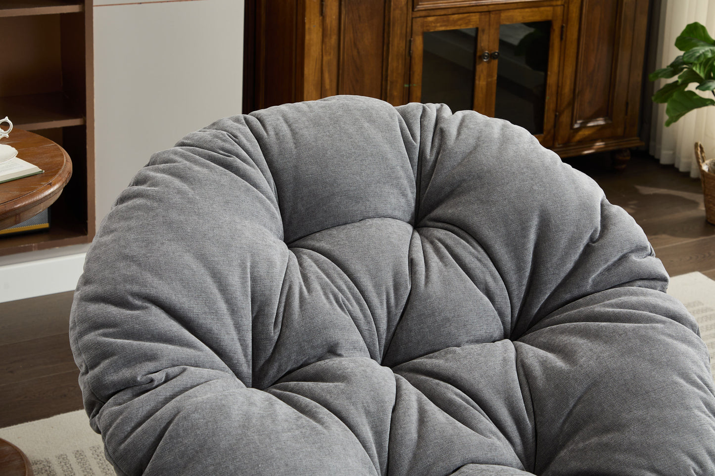 Oversized Swivel Accent Chair, 360 Swivel Barrel Chair, Papasan Chair for Living Room Bedroom