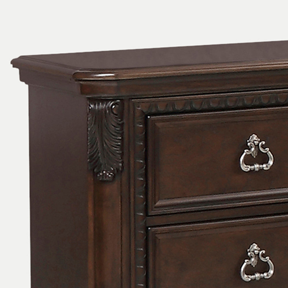 Mahogany 2 Drawer Nightstand