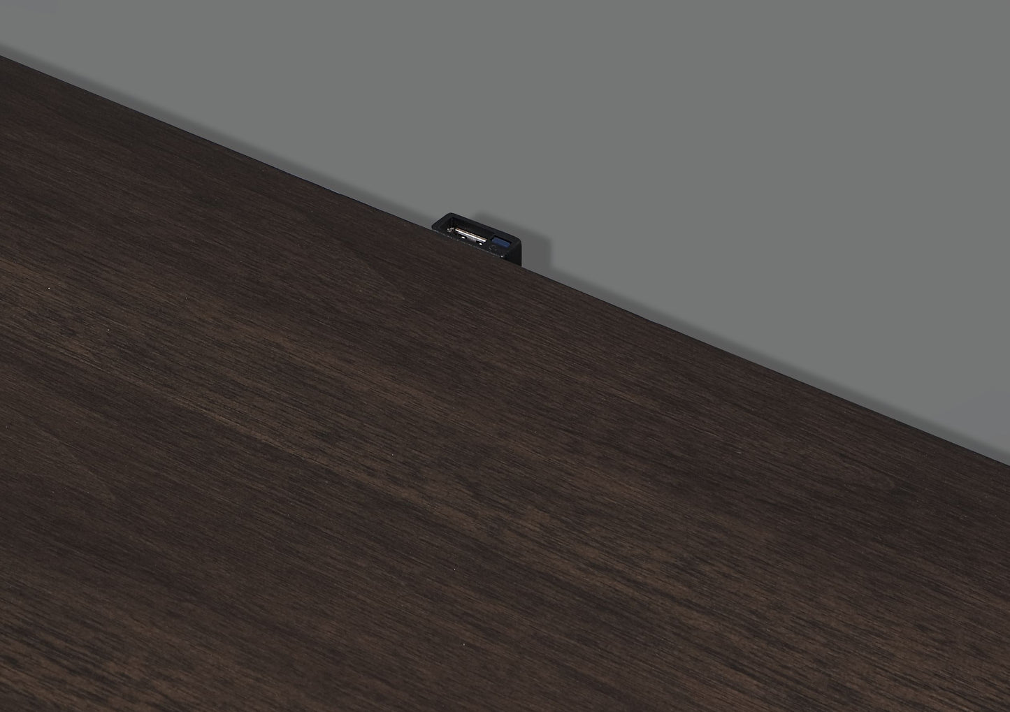 Carena White & Walnut Finish Night Stand w/USB