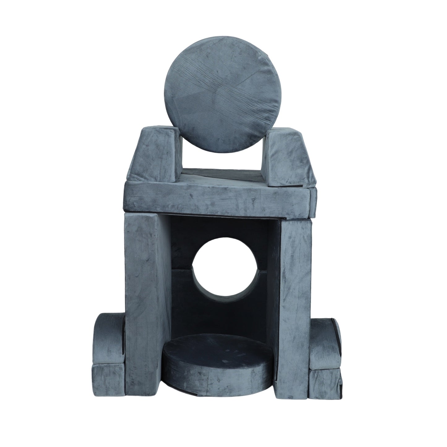 14pcs Kids Sofa Modular Play Couch,Child Sectional Sofa to Boost Creativity,Boys and Girls DIY Creativing Playroom Couch Furniture for Toddlers Conertible Foam and Floor Cushion,Gray