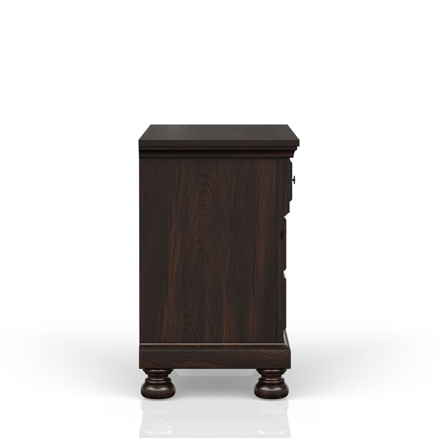 Dark Cherry Nightstand Two Drawer