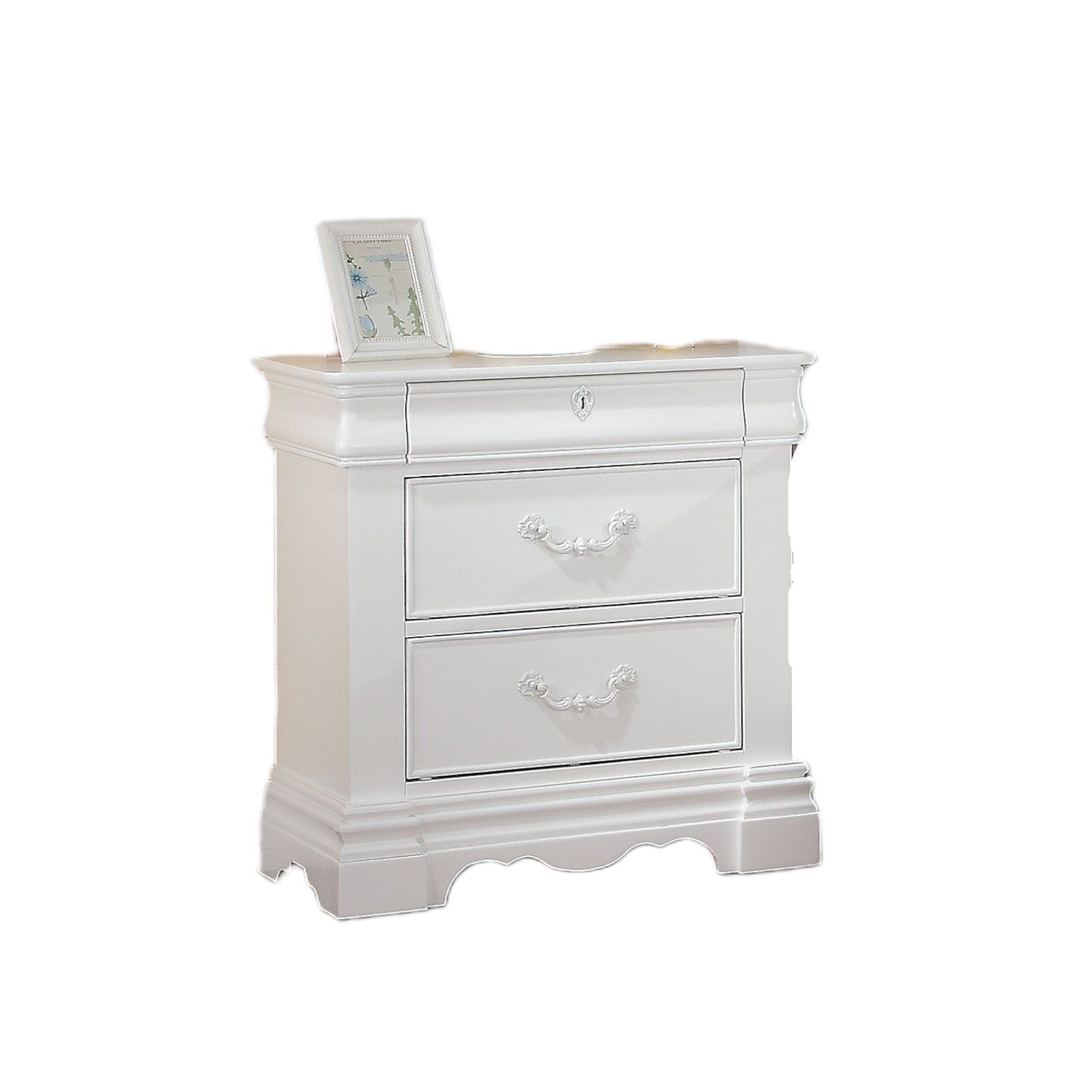 Estrella White Finish Nightstand