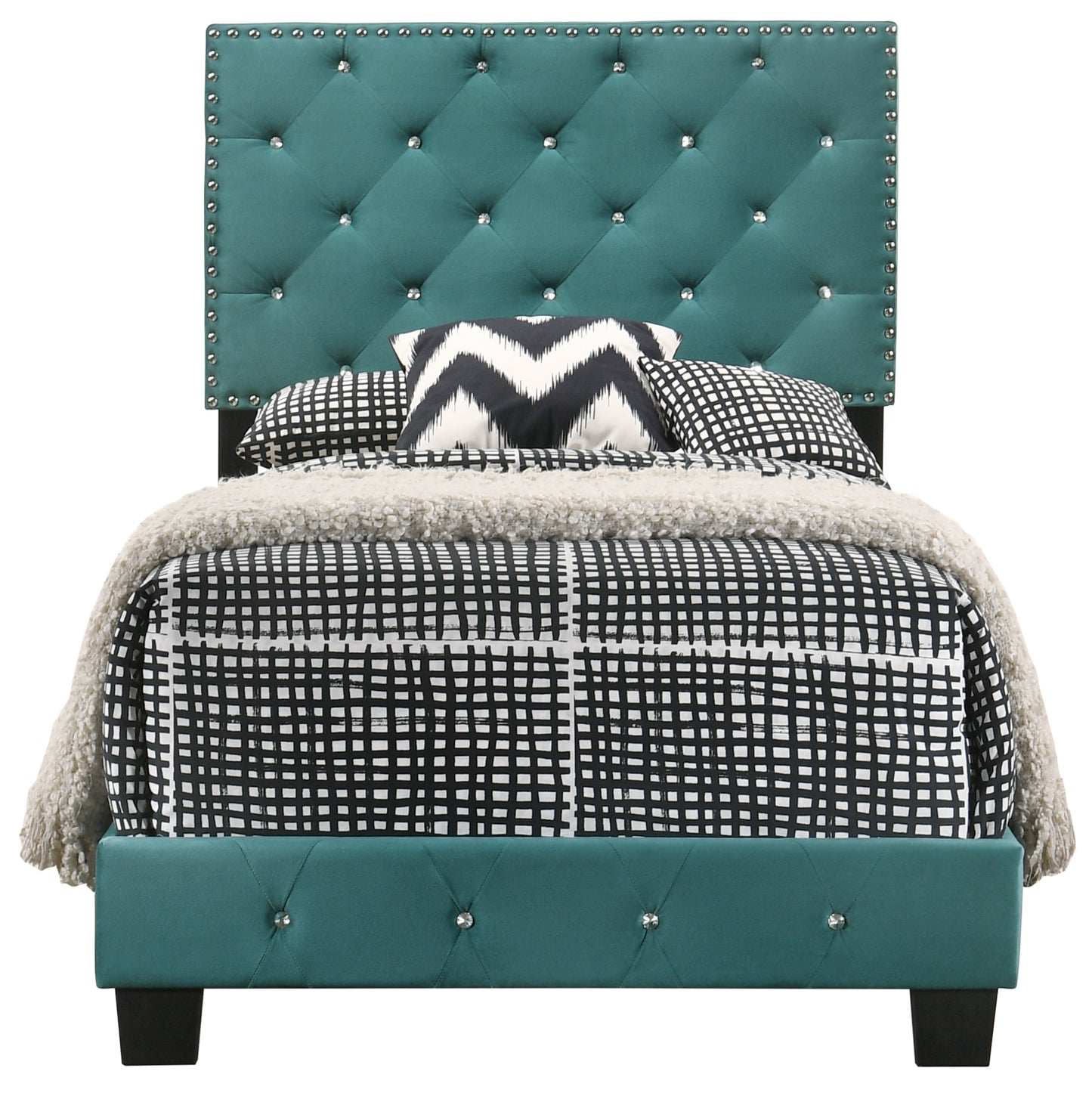 Charming Twin Bed In Refreshing Hue