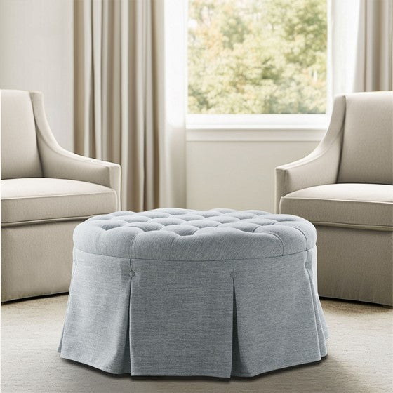 Skirted Tufted 32' Round Ottoman