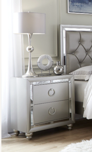 CHLOE GEMSTONE SILVER NIGHTSTAND