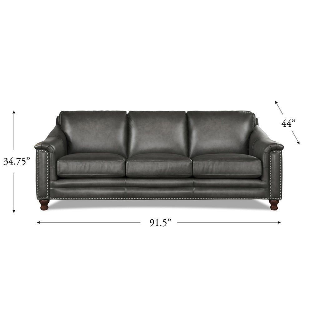 Belfast Top Grain Leather Sofa Couch