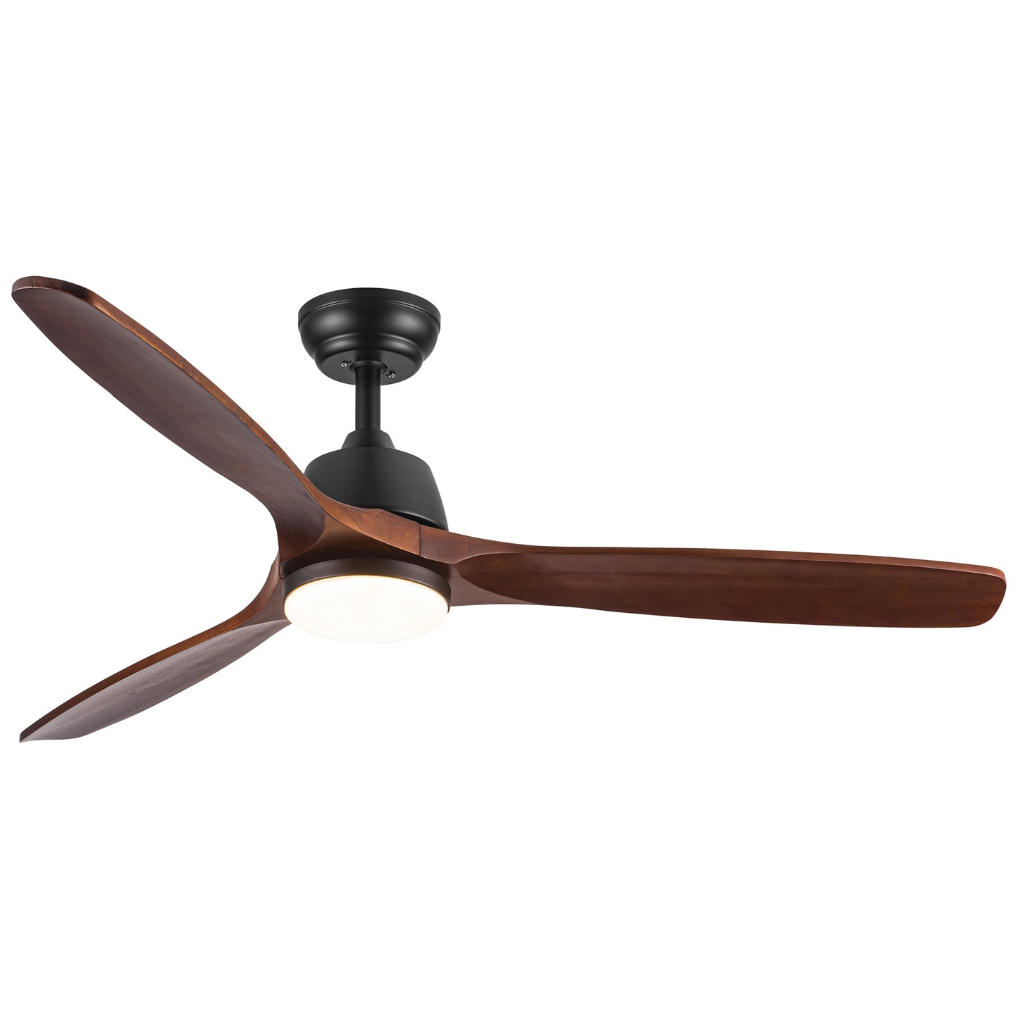 52" YUHAO Farmhouse Rustic LED Ceiling Fan with Remote Control