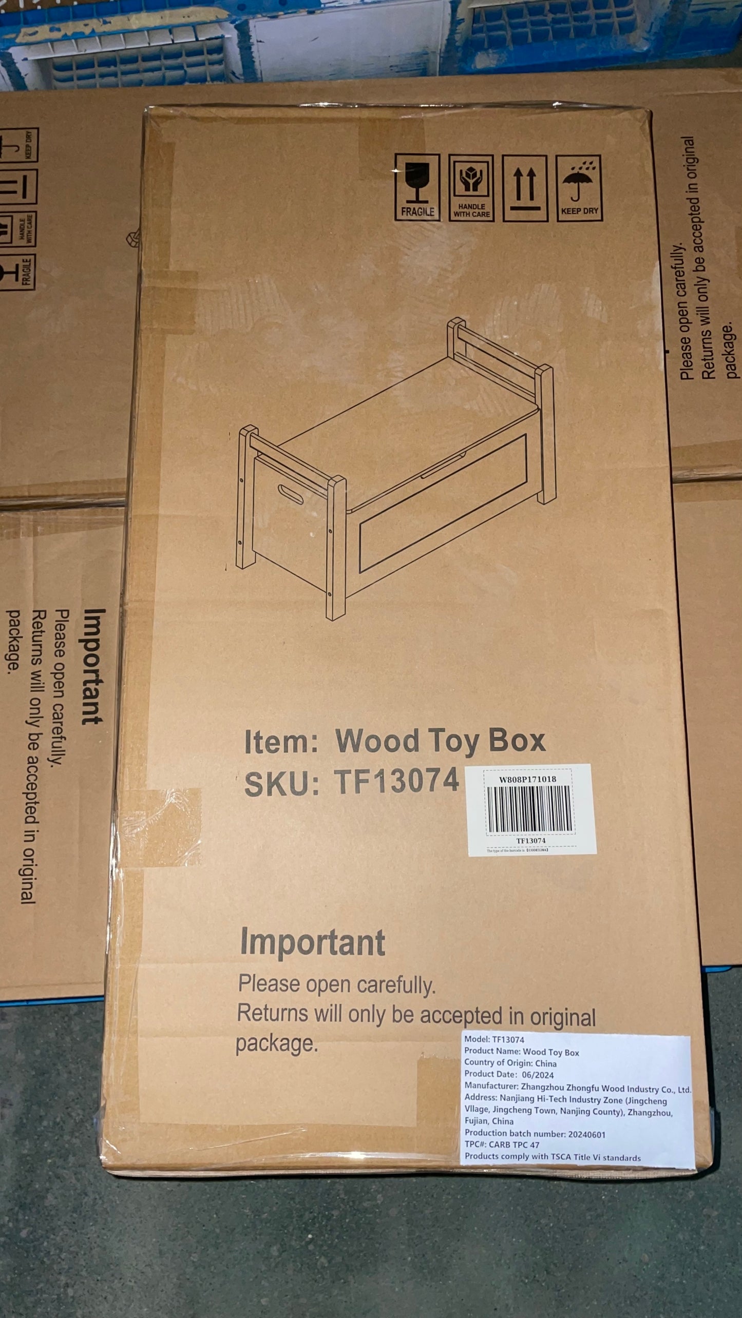 Kids Toy Box Chest, White Rubber Wood Toy Box for Boys Girls, Large Storage Cabinet with Flip-Top Lid/Safety Hinge, Toy Storage Organizer Trunk for Nursery, Playroom