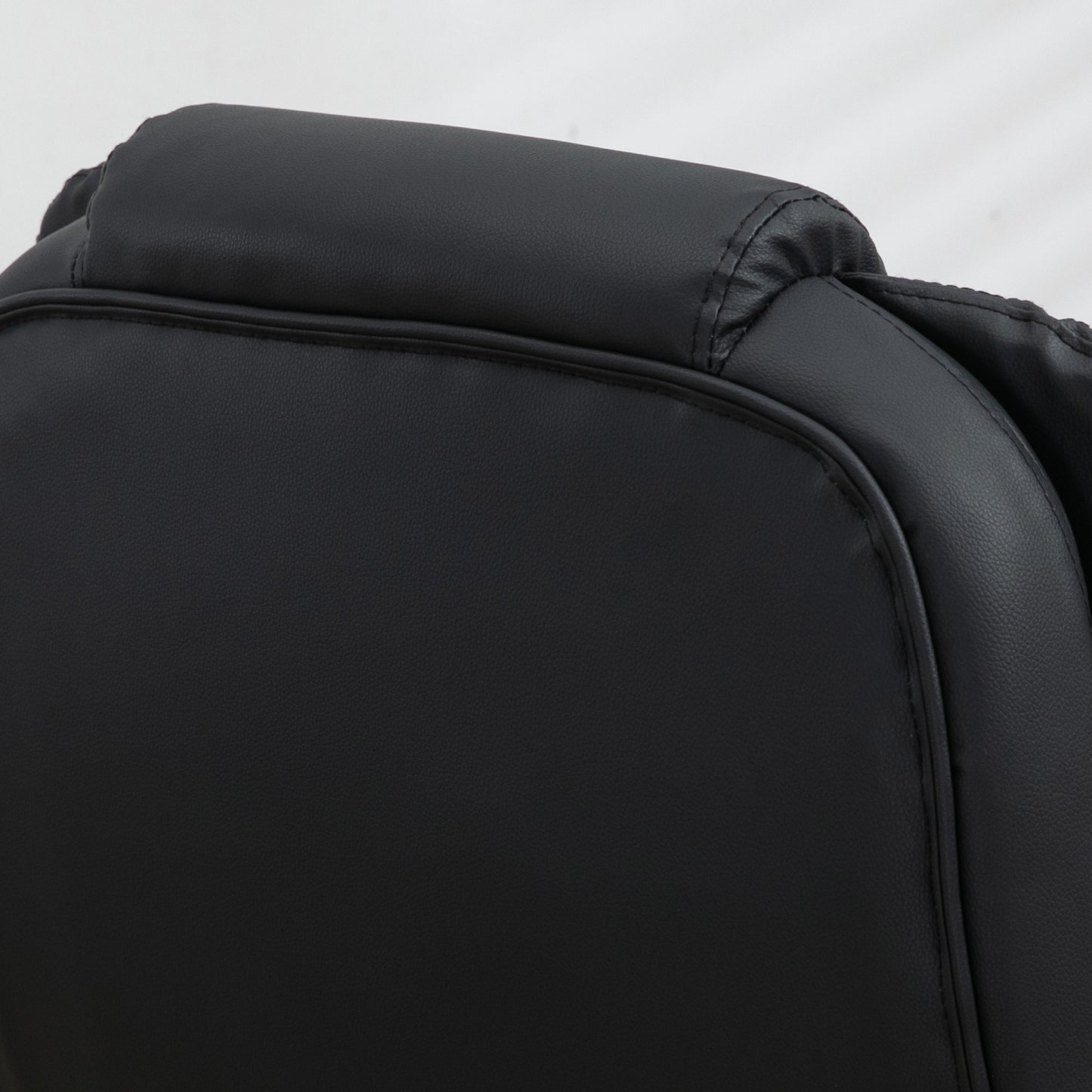 HOMCOM High-Back Vibration Massage Chair, Heating Office Chair, Black