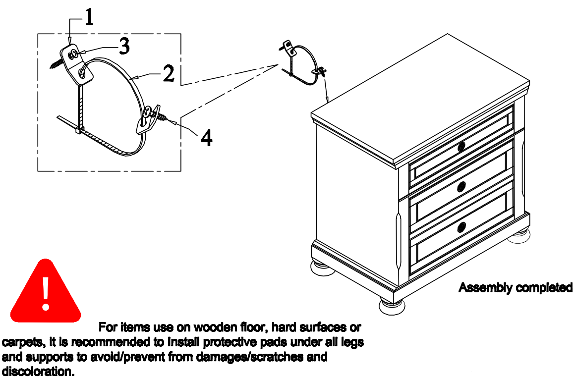 Classic Transitional Nightstand Brown Cherry Finish Birch Veneer Hidden Drawer Bun Feet Bedroom Furniture