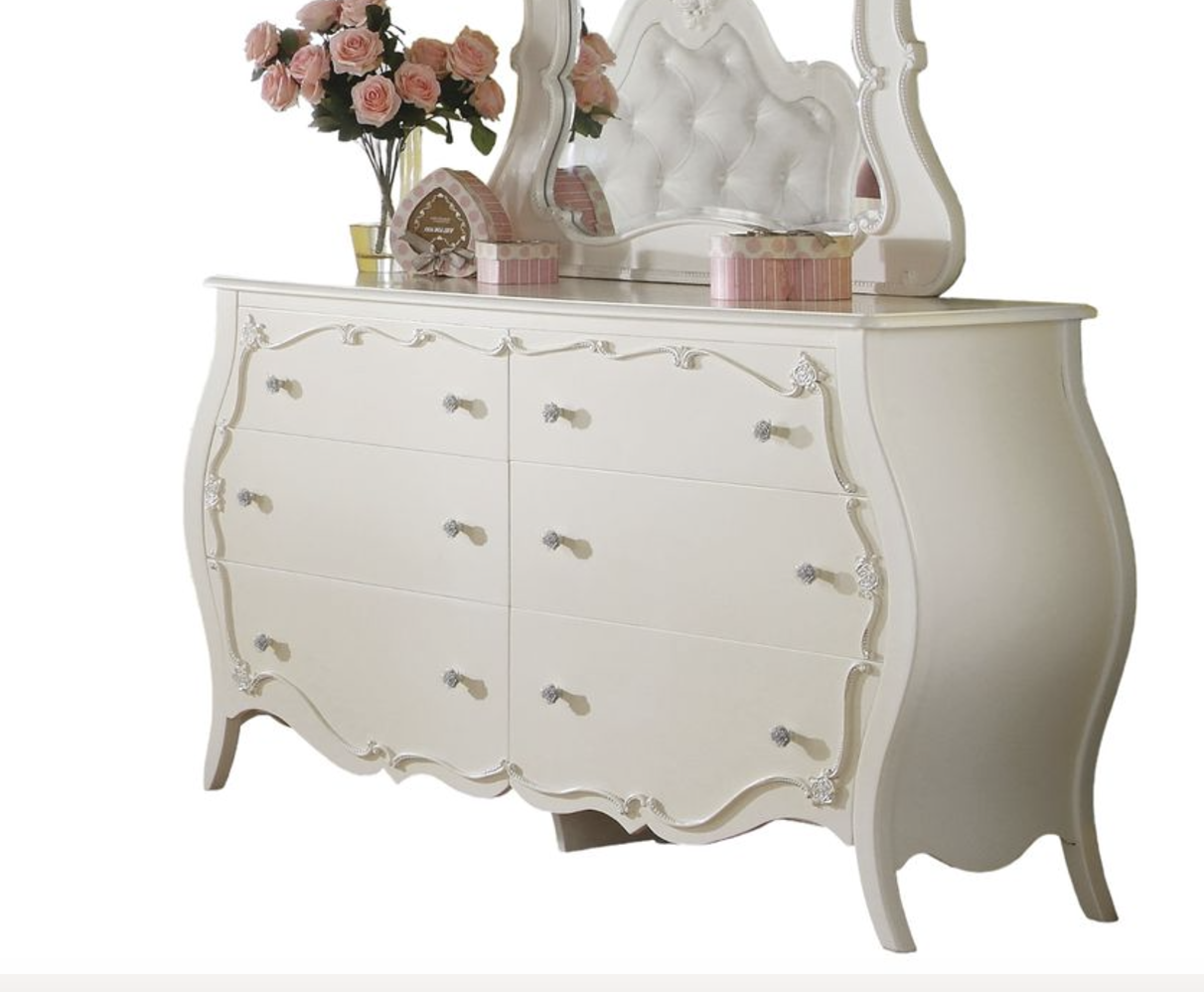 Edalene Pearl White Finish Dresser