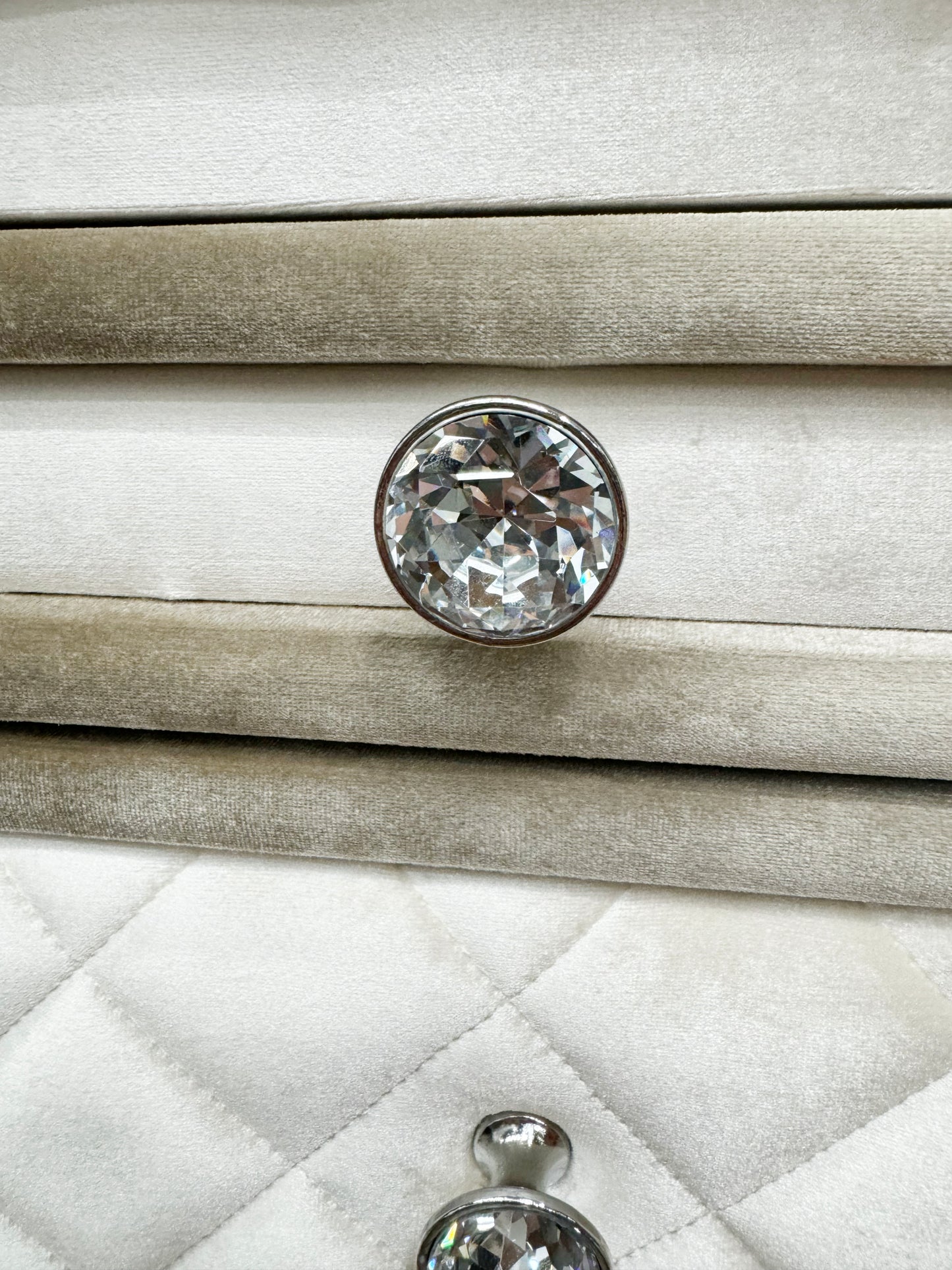 Beige 2-Drawer Nightstand