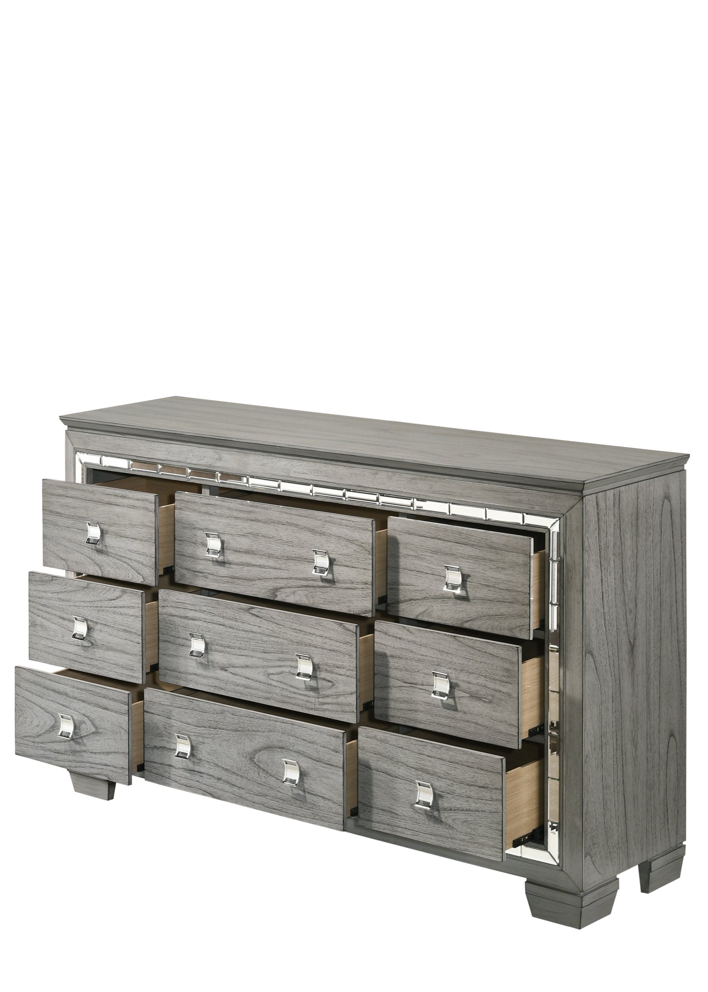 Antares Light Gray Oak Finish Dresser