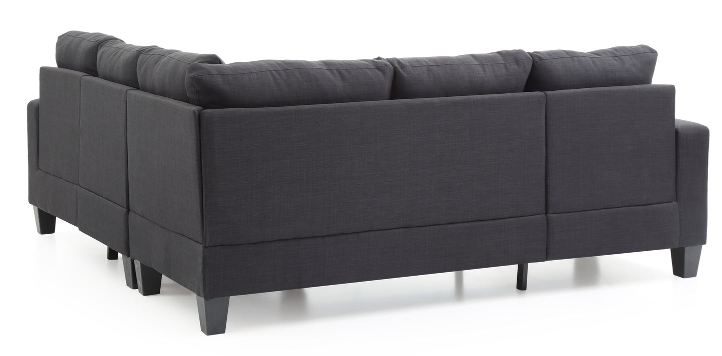 Glory Furniture Newbury Sectional, BLACK G475B-SC