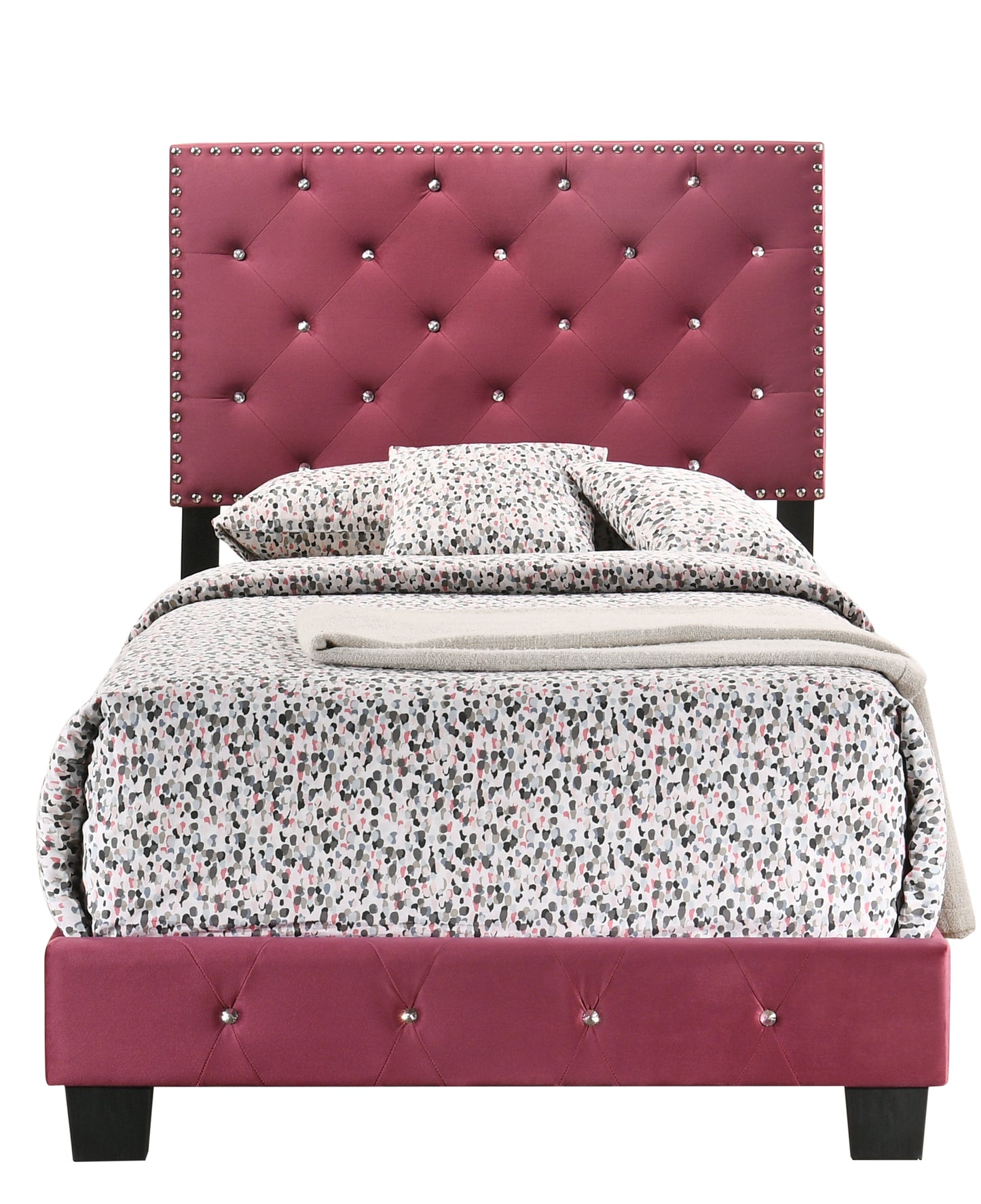 Charming Twin Bed In Cherry Finish