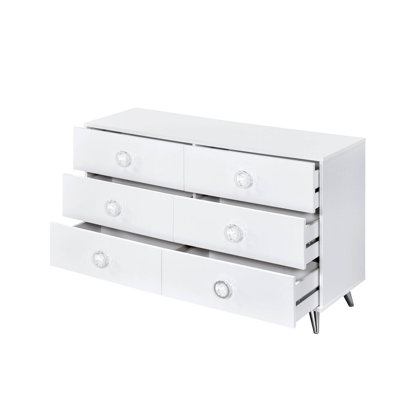 Perse White Finish Dresser