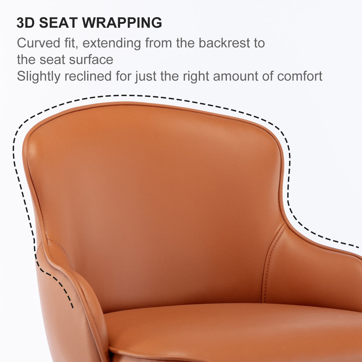 Black Titanium Stainless Steel Bar Stools,Grade Modern Leather Bar Chair with Backrest,Swivel Adjustable Height for Kitchen Counter and Dining Room (Brown 1pc)