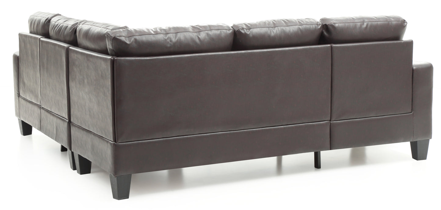 Glory Furniture Newbury Sectional, DARK BROWN G464B-SC