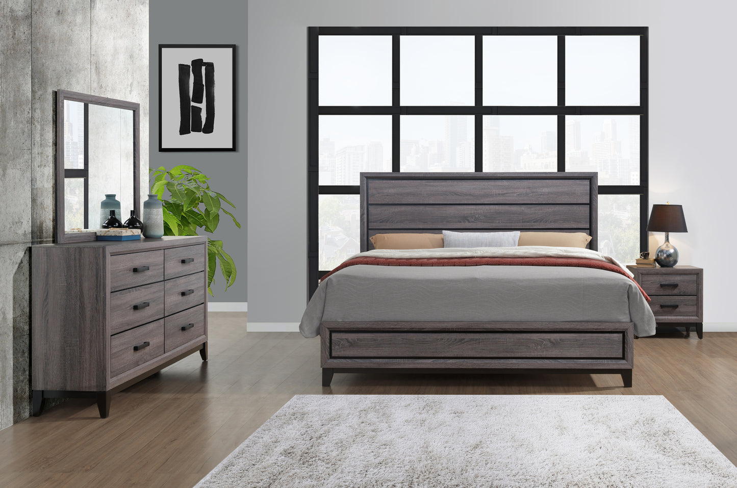 MIRAGE GREY FULL BED