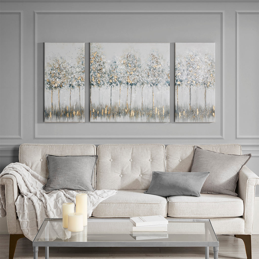 Gold Foil Triptych 3-piece Canvas Wall Art Set
