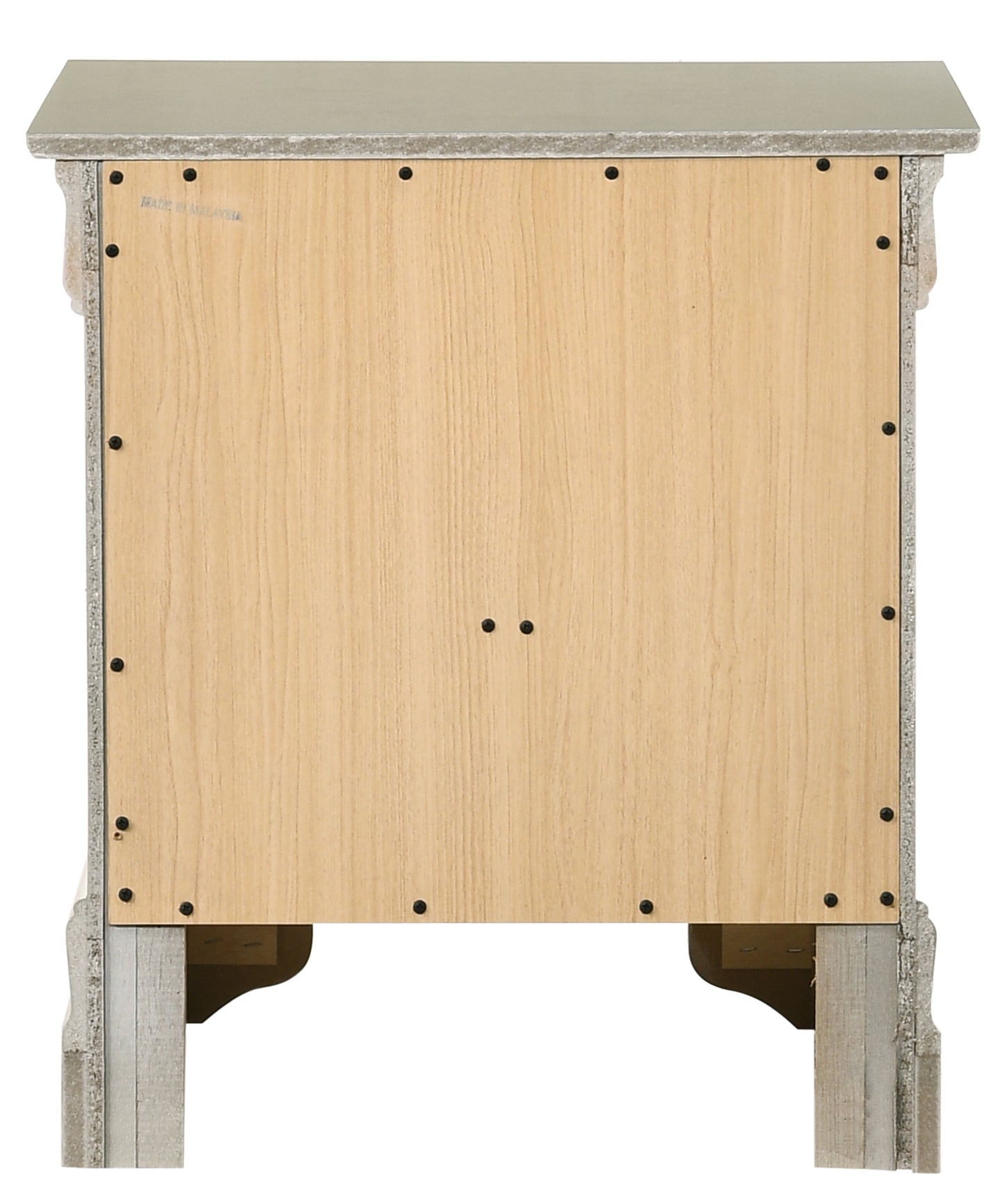 Elegant Silver Champagne Nightstand