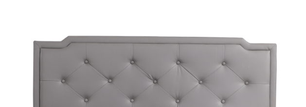 Chic Light Grey Queen-Sized Bed