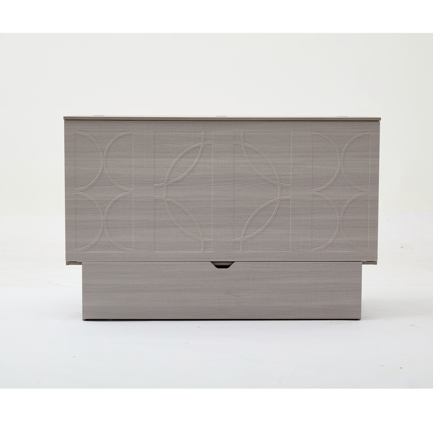 Cabinet Bed with Storage, Queen Bed ,Folding Foam Mattress & Oversized Drawers, Murphy Bed , Set of Sockets & USB Ports,Space-Saving Folding Murphy Bed , Gray