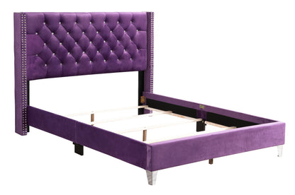 Tranquil Purple Queen Bed With Storage