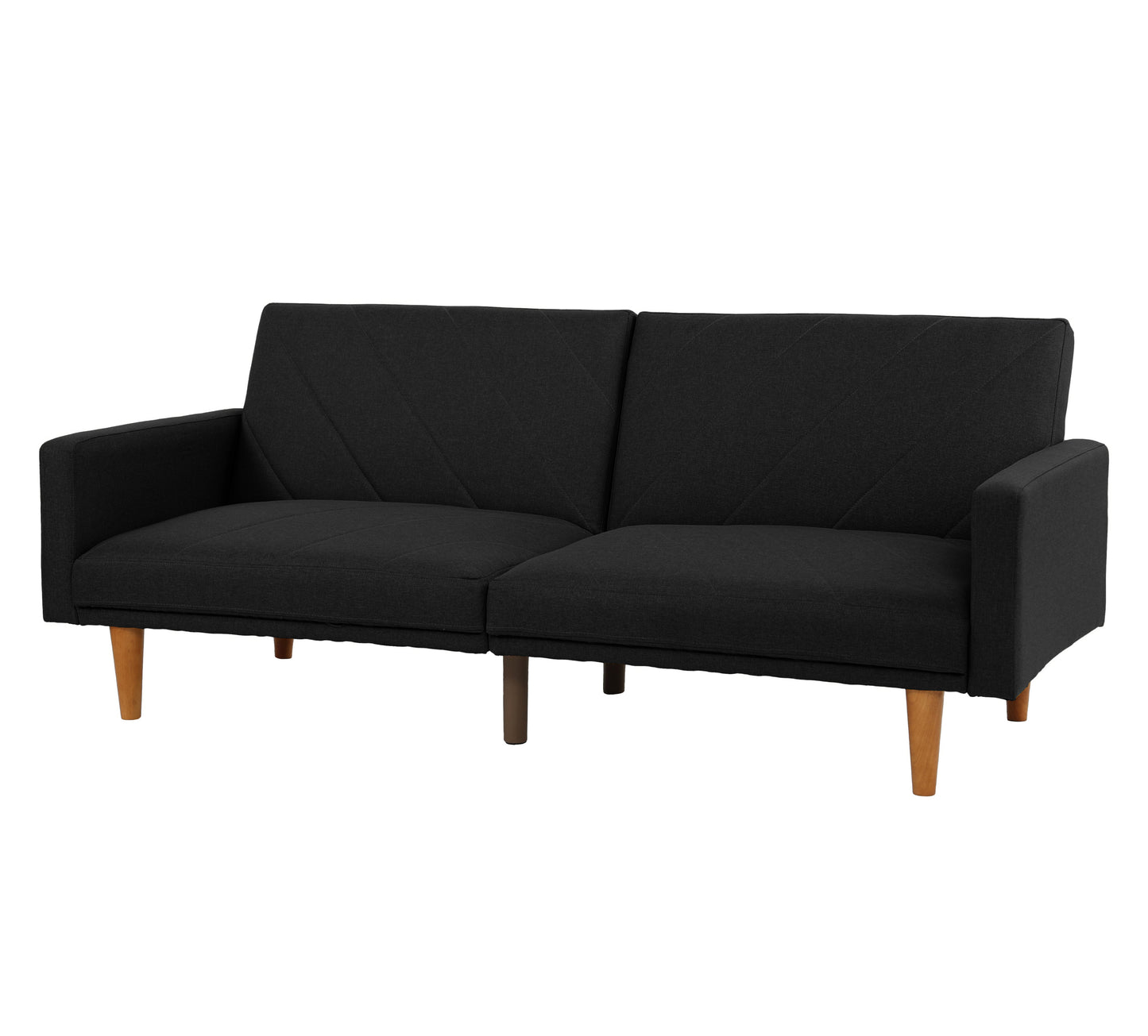 ADJUSTABLE SOFA in Black Faux Leather