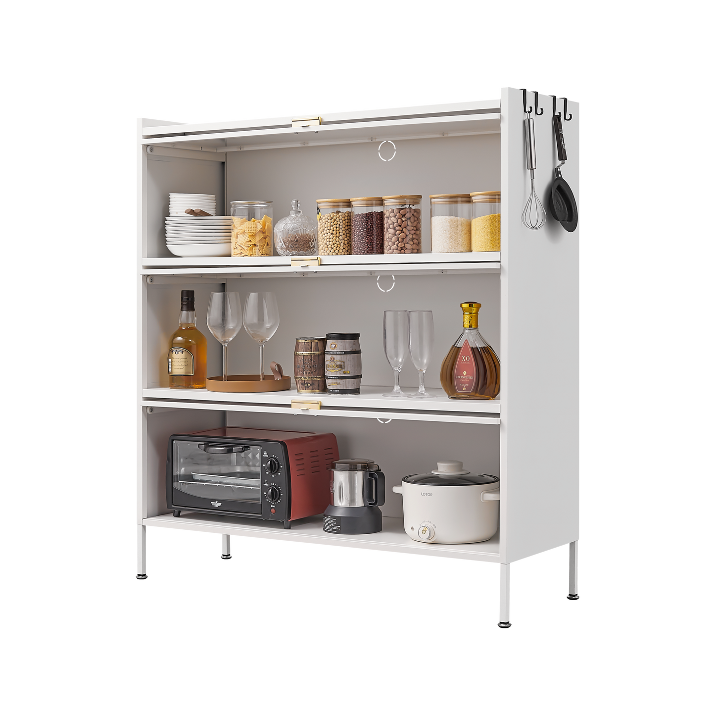 3 Tier Pantry Storage Cabinet Baker Racks for Kitchen with Storage Kitchen Pantry Storage Cabinet Microwave Rack Storage Rack