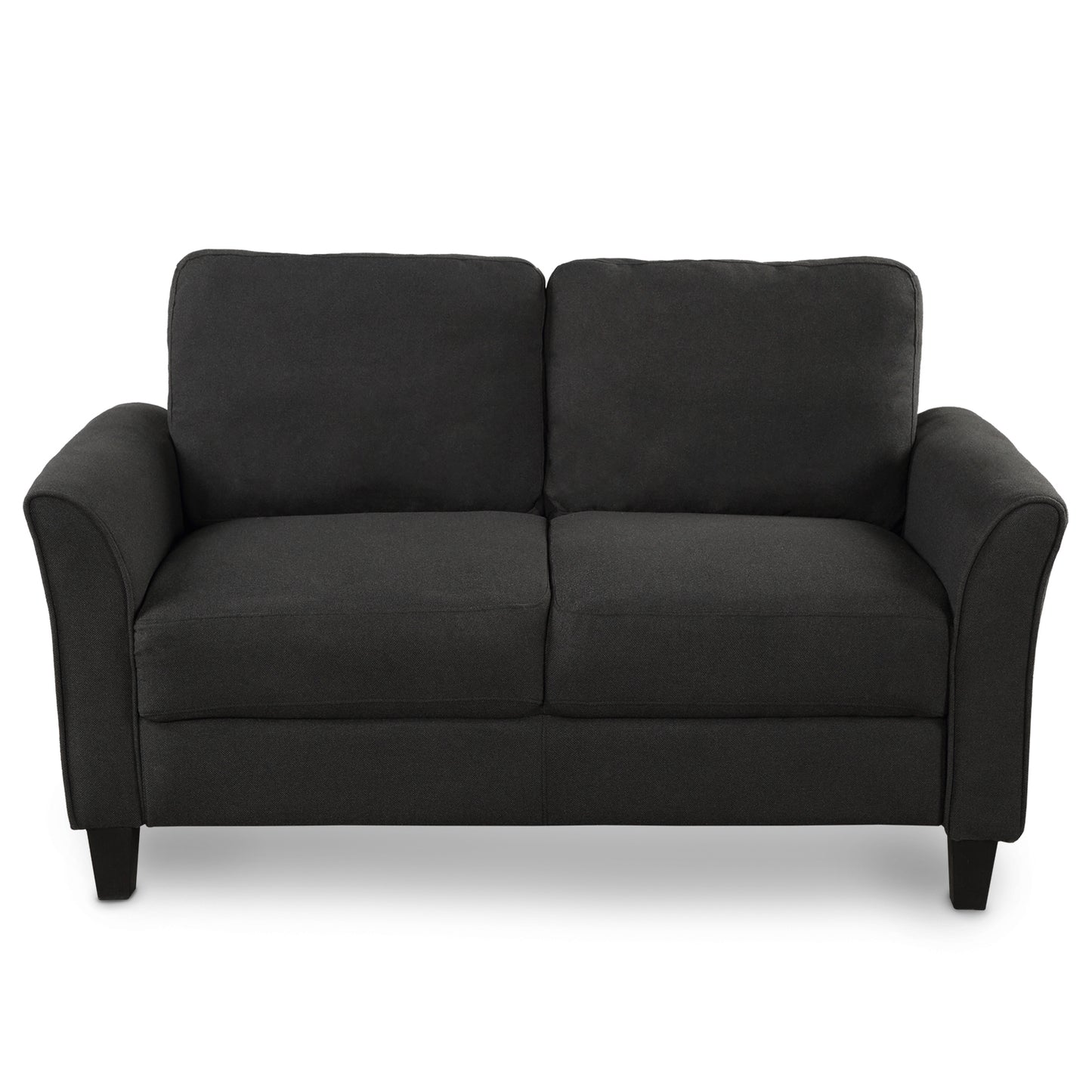 Living Room Furniture Love Seat Sofa Double Seat Sofa (Loveseat Chair)(Black)