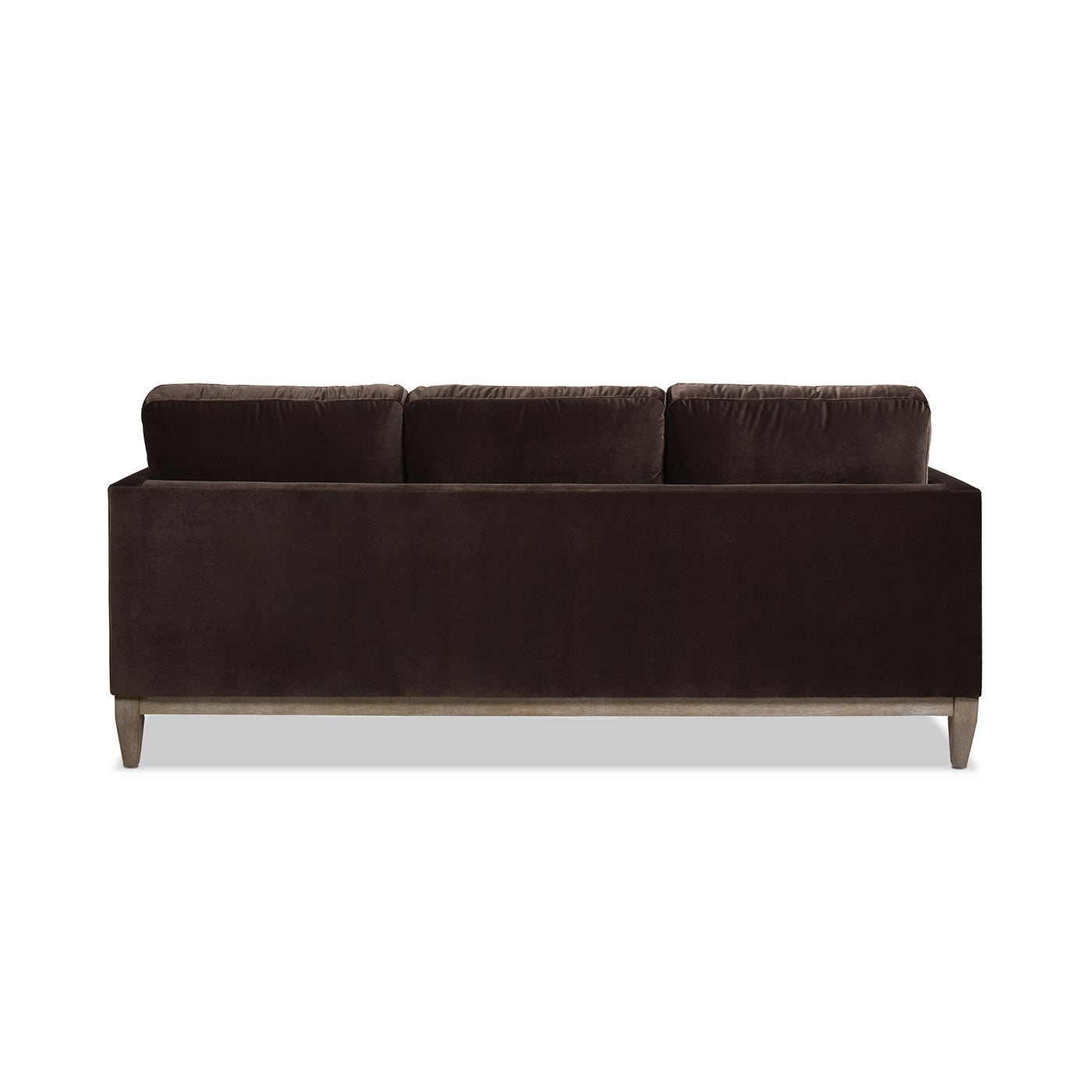 Knox 84" Modern Farmhouse Sofa, Deep Brown Performance Velvet