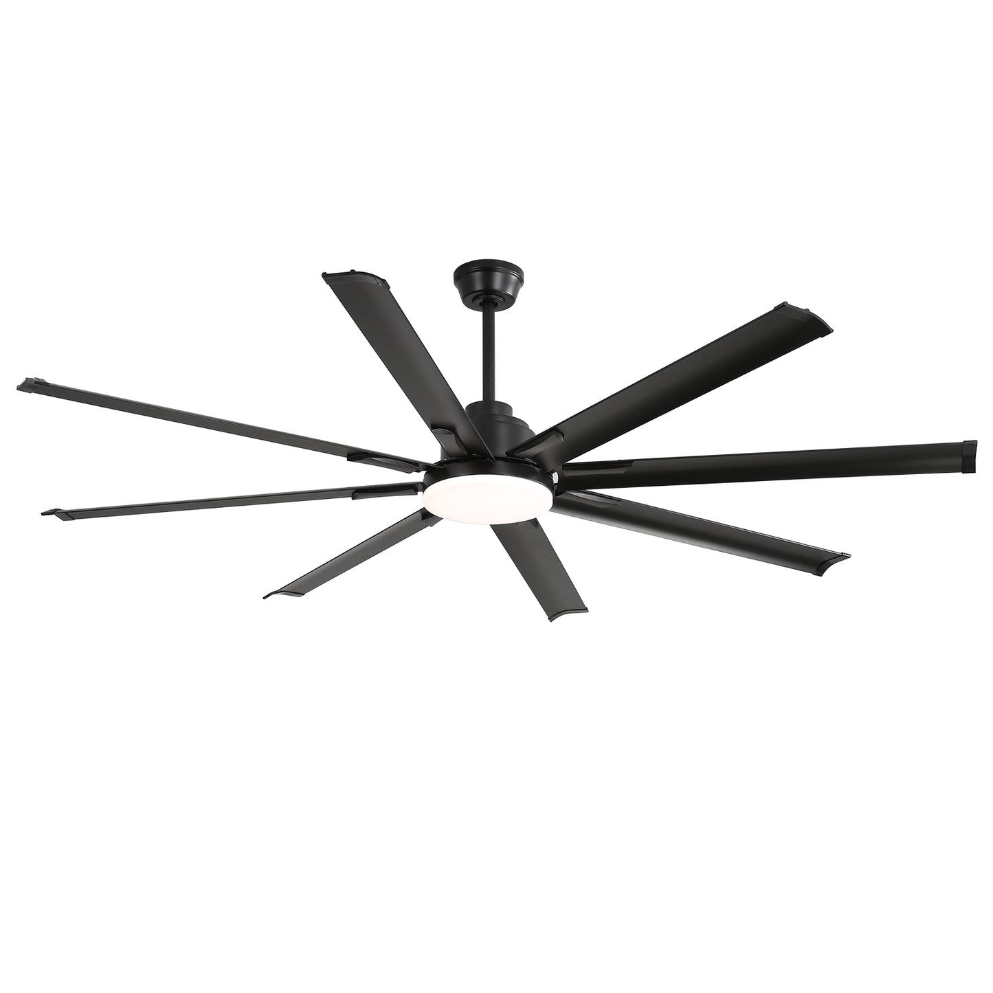 72 Inch Modern Large Design Ceiling Fans With Smart Remote Control 6 Wind Speed DC Motor Black for Living Room