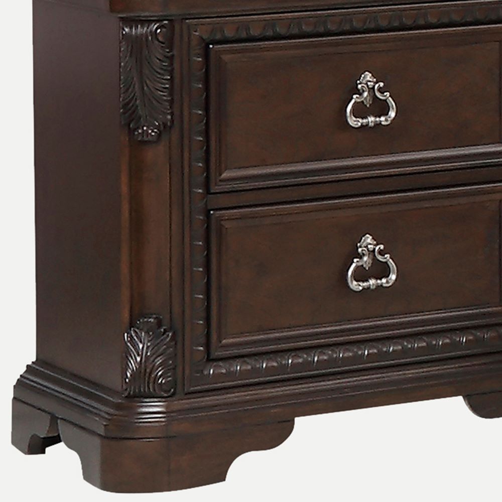 Mahogany 2 Drawer Nightstand