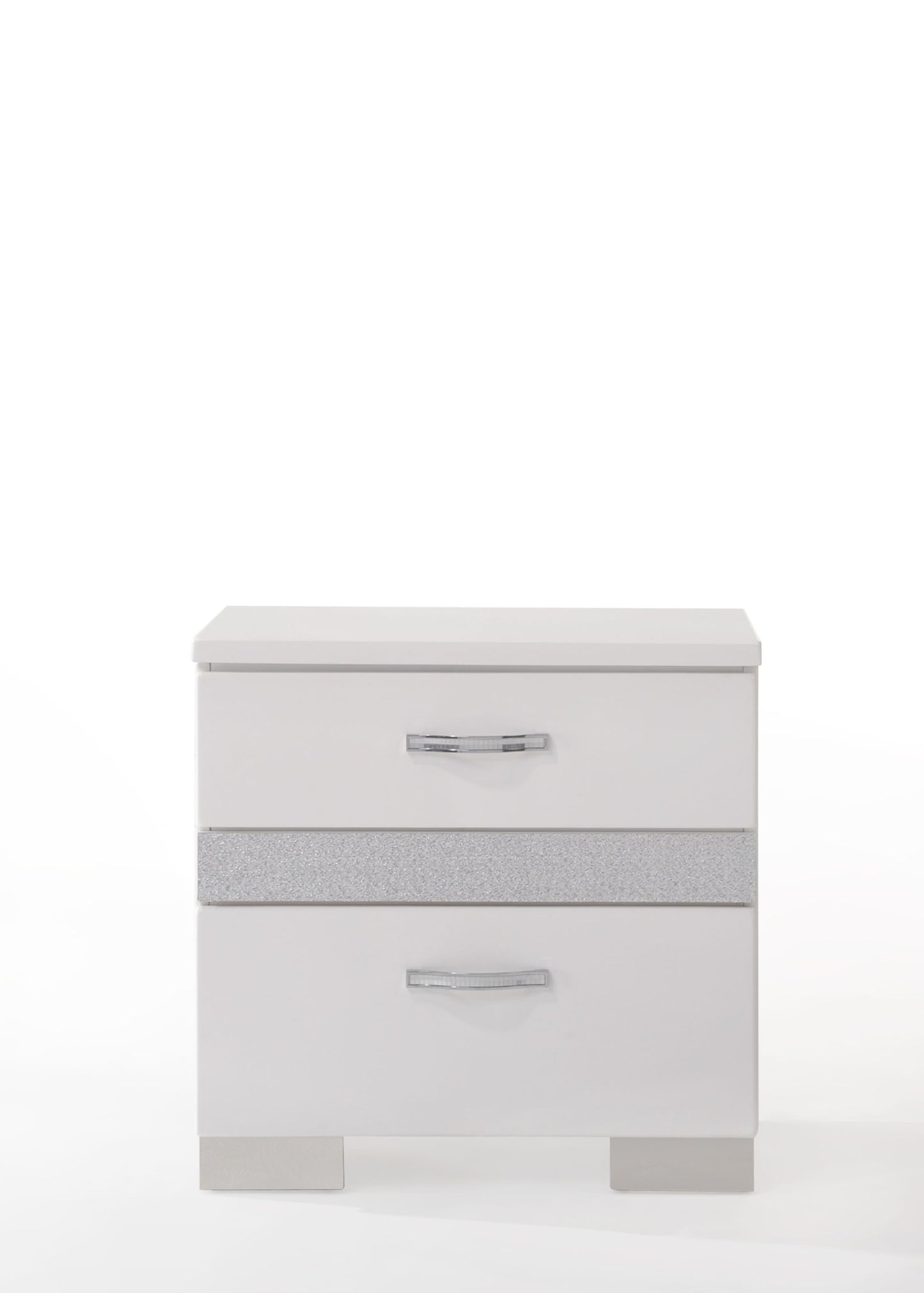 Naima II White High Gloss Finish Nightstand